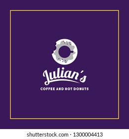 donuts and coffee logo design template. creative sign. Universal vector icon. - Vector