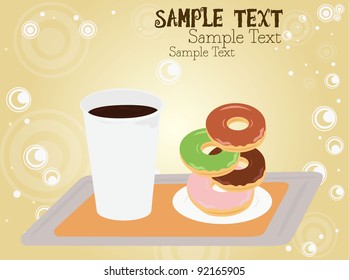 donuts coffee vector