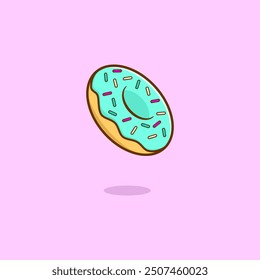 donuts with colorful blue toppings