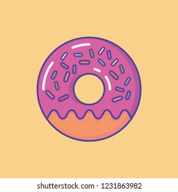 Donuts colors and different flavors