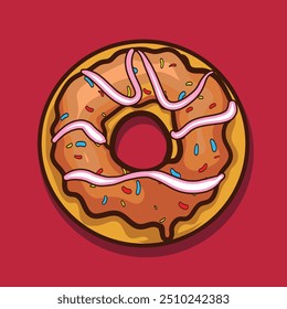 Donuts Creem sobre ele design de ilustração.
