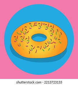 Donuts. Cute cake vector design