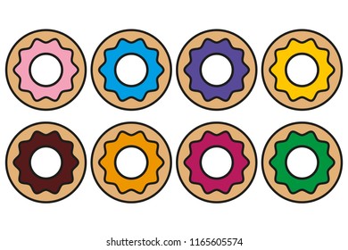 Donuts of different flavors.