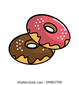 donuts of differents flavors icon