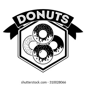 Donuts digital design, vector illustration eps 10
