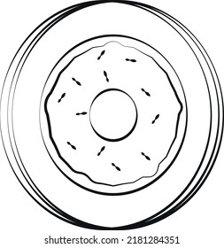 Donuts. Donut icon.Donut illustration. Candy bar icon