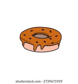 Donuts, donut icons, donut set presented on a white background. Design images, posters, vectors, vector illustrations