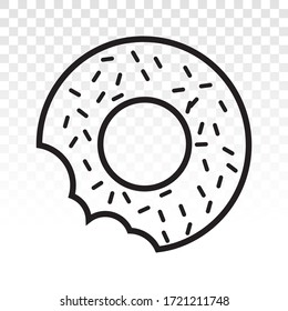 Donuts / doughnut with chocolate sprinkles on a transparent background