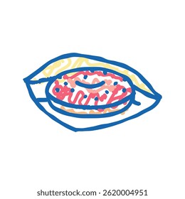 donuts fast food doodle icon sketch vector. donuts fast food sign. isolated symbol illustration