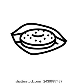donuts fast food line icon vector. donuts fast food sign. isolated contour symbol black illustration