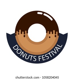Donuts Festival Vector Template Design Illustration
