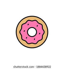 Donuts flat design. Vector illustration