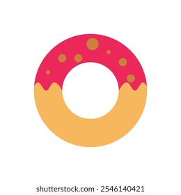 Donuts flat icon, delicious dessert vector icon illustration, isolated on white background. 