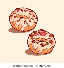 donuts diseño de Vector de ilustración de alimentos