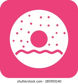 Donuts, food, sprinkles icon vector image. Can also be used for sweets and confectionery. Suitable for use on web apps, mobile apps and print media.