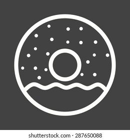 Donuts, food, sprinkles icon vector image. Can also be used for sweets and confectionery. Suitable for use on web apps, mobile apps and print media.