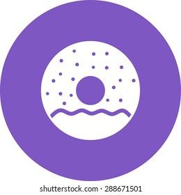 Donuts, food, sprinkles icon vector image. Can also be used for sweets and confectionery. Suitable for use on web apps, mobile apps and print media.