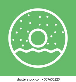 Donuts, food, sprinkles icon vector image. Can also be used for sweets and confectionery. Suitable for use on web apps, mobile apps and print media.