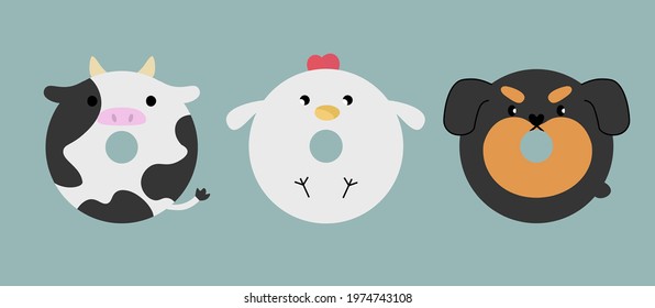 donuts in the form of animals (pets)