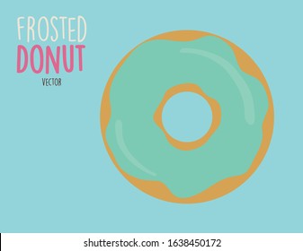 Donuts - Frosted and Glazed with Sprinkles - Flat, Fun Vector Illustration Isolated - Single Donuts, Bakers Dozen Donuts, Assortment, Variety Doughnuts