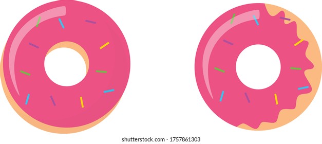 Donuts en un cristal salpicado de confeti