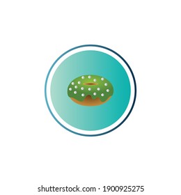 Donuts Green Tea Vector Icon