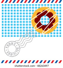 donuts greeting postcard