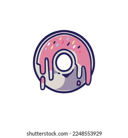 Donuts Hand Drawn Vector Cartoon Illustration Design