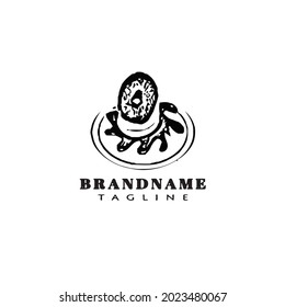 donuts ice cream logo icon cartoon design template modern vector