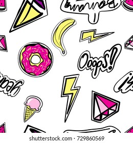 donuts and ice cream seamless colored fashion texture