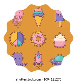 donuts and ice creams pattern 