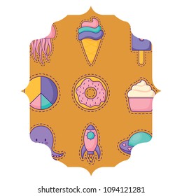 donuts and ice creams pattern 