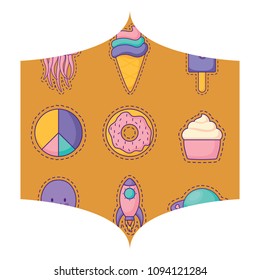donuts and ice creams pattern 
