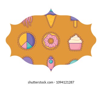 donuts and ice creams pattern 