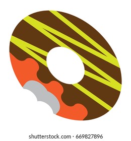 donuts icon flat color