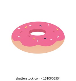 donuts icon flat colour food
