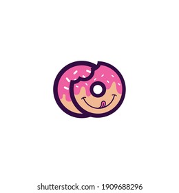 donuts icon. flat vector illustration donut food icon banner menu restaurant cafe menu design