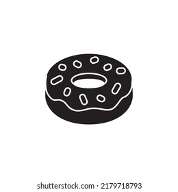 donuts icon glyph style design. donuts icon vector illustration. isolated on white background.