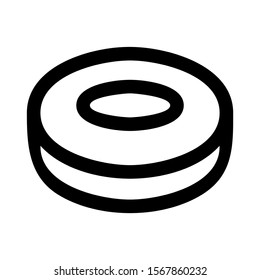 donuts icon isolated sign symbol vector illustration - high quality black style vector icons
