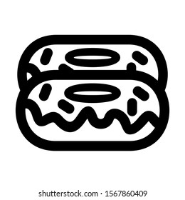 donuts icon isolated sign symbol vector illustration - high quality black style vector icons
