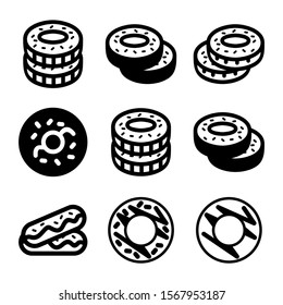 donuts icon isolated sign symbol vector illustration - Collection of high quality black style vector icons
