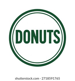 ícone donuts logotipo selo vetor no fundo branco
Ícone de carimbo de vetor