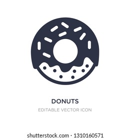 donuts icon on white background. Simple element illustration from Food concept. donuts icon symbol design.