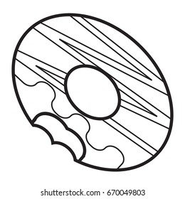 donuts icon outline vector
