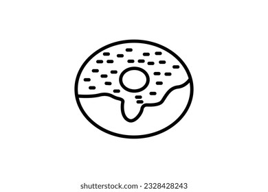 Donuts icon. icon related to bakery, food. Line icon style design. Simple vector design editable