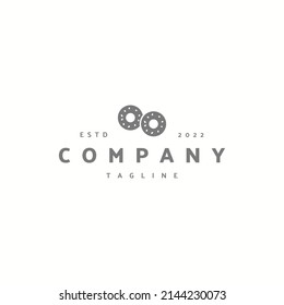 Donuts icon sign symbol hipster vintage logo design vector illustration