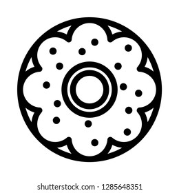 Donuts icon. Single high quality donuts related icon. Isolated donuts symbols in white background. 