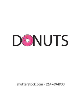 Donuts icon template vector logo design