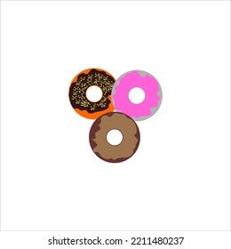 Donuts, icon vector design and illustration with editable stroke
