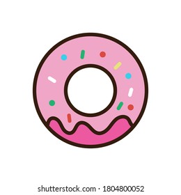 Donuts icon vector design templates isolated on white background